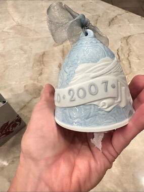 Lladro 2007 Christmas bell Porcelain Holiday Ornament